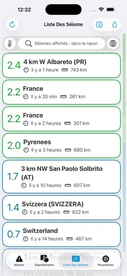 Capture d'écran de Détecteur De Séisme sur iPhone 5