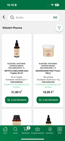 Klösterl-Apotheke iPhone screenshot