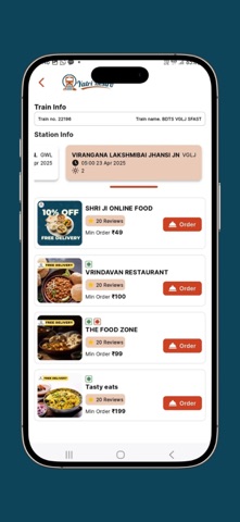 YatriRestro - Food in Train screenshot