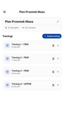 Panel Trenera screenshot