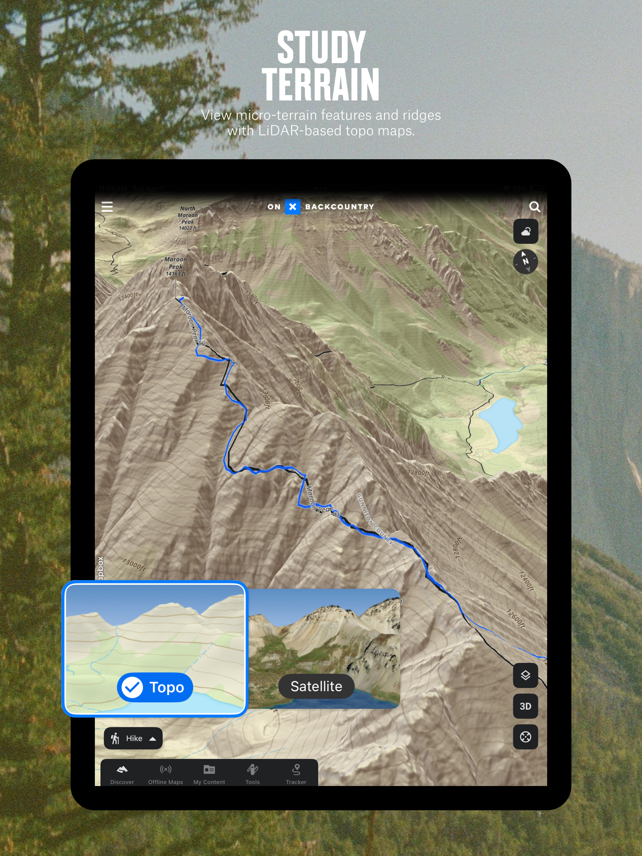 onX Backcountry: Trail GPS App