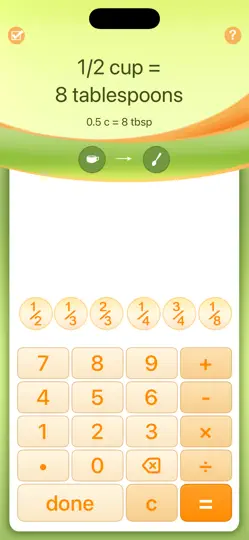 Kitchen Calculator iPhone Ekran Görüntüsü 2