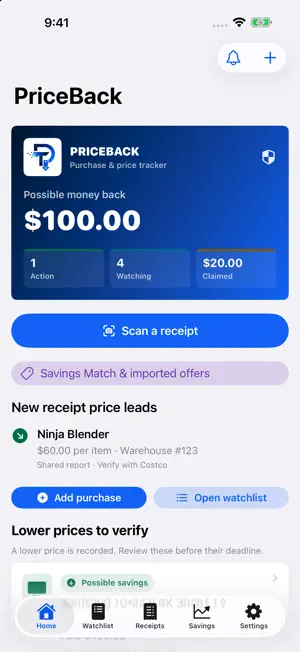 PriceBack screenshot 1