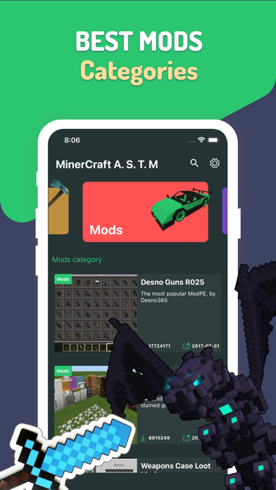 Craft Addons, Map, Skins Screenshot