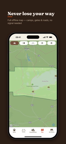 Etosha Safari: Map & Guide screenshot