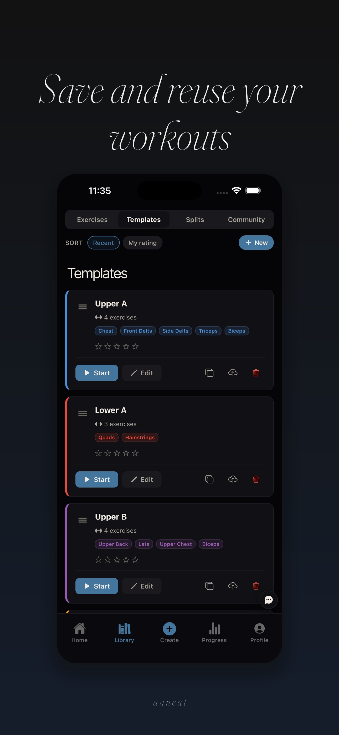 Screenshot 6 of Anneal: Workout Tracker & Log