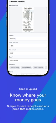 Simple Receipts: Expense & Tax iPhone screenshot