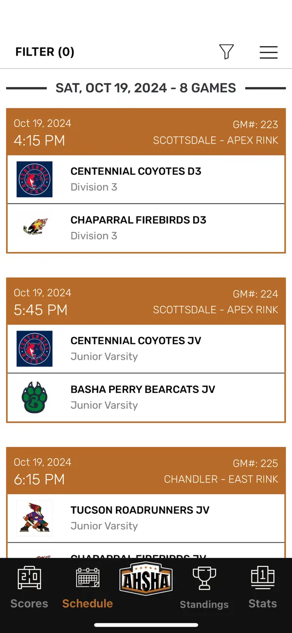 Screenshot #1 pour AHSHA Hockey