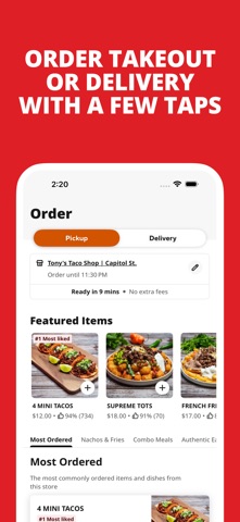 Tony's Tacos App Screenshot 1 of 2