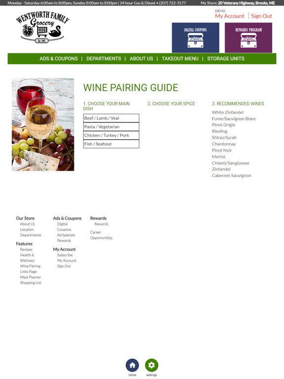 Wentworth Family Grocery iPad screenshot 6 - Business app