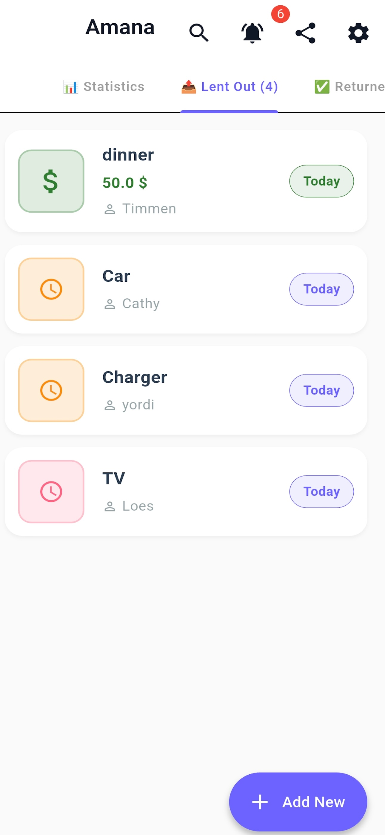 Amana: Lend & Debt Tracker