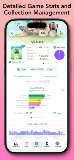 Screenshot von Board Game Stats auf dem iPhone 2