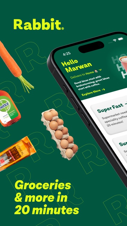 Rabbit: 20 mins delivery