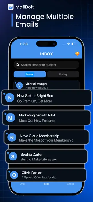MailBolt: Temporary Email screenshot 2