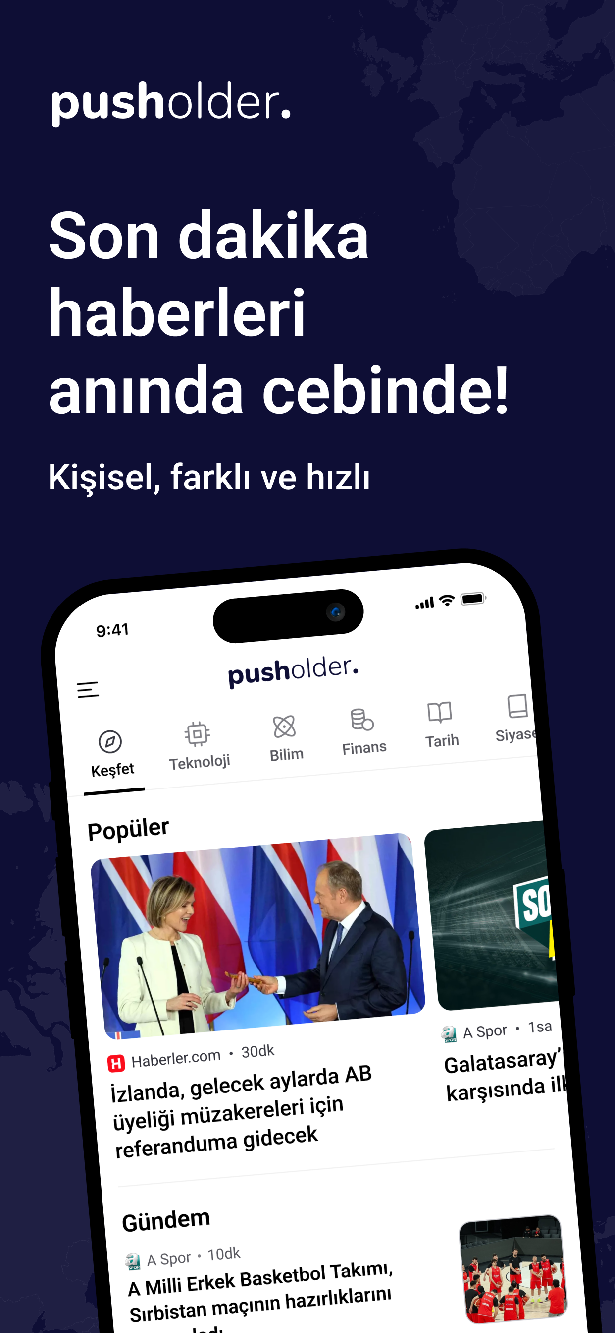 Pusholder: Anlık Haberler
