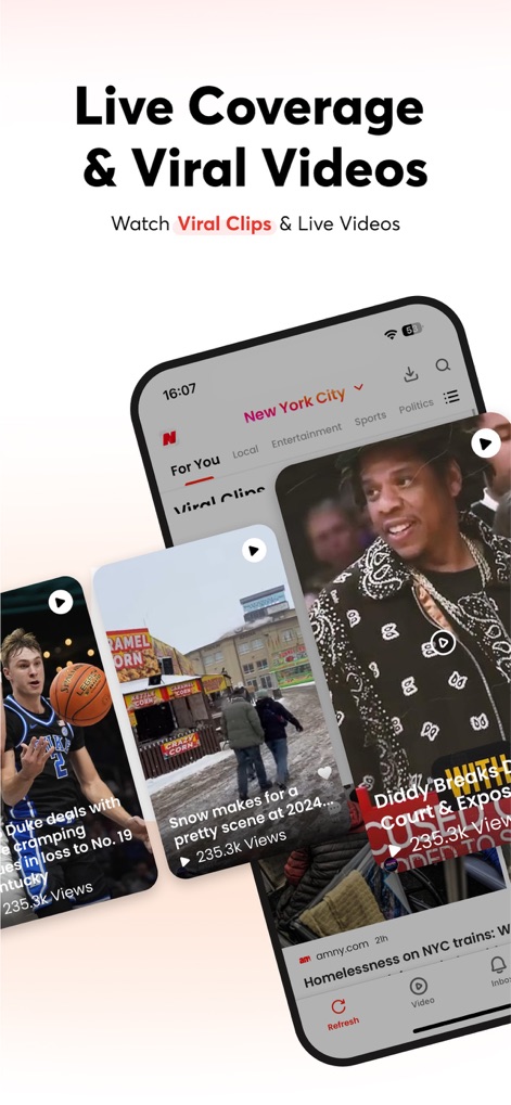 Opera News: Breaking & Local - Experience the app's dynamic "Viral Clips" section, offering a rich collection of "live coverage" and trending video content.