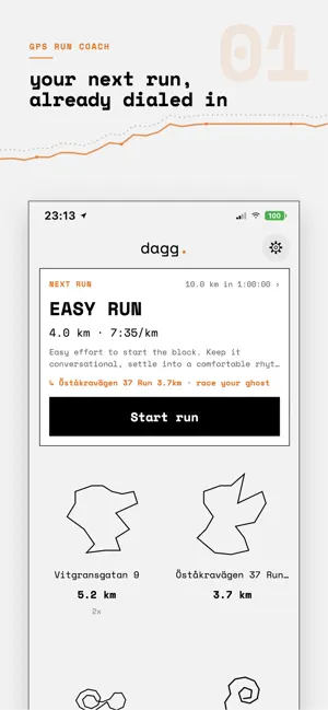 Dagg: Run Coach screenshot 1