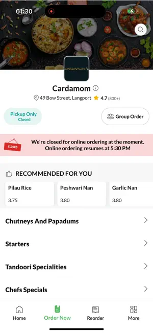 Cardamom Langport screenshot 2