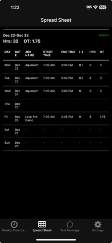 Weekly Time Screenshot 6 of 6