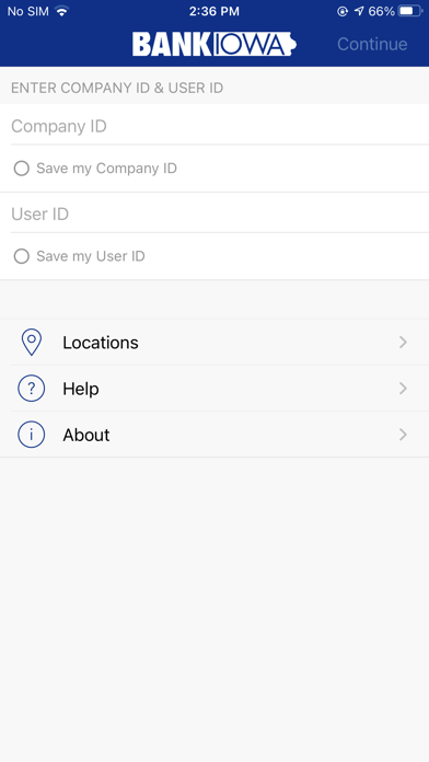 BankIowa Mobile Business Screenshot