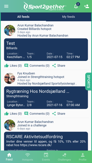 Sport2gether Screenshot