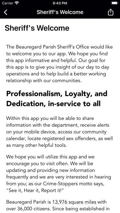 Beauregard Sheriff’s Office LA Screenshot