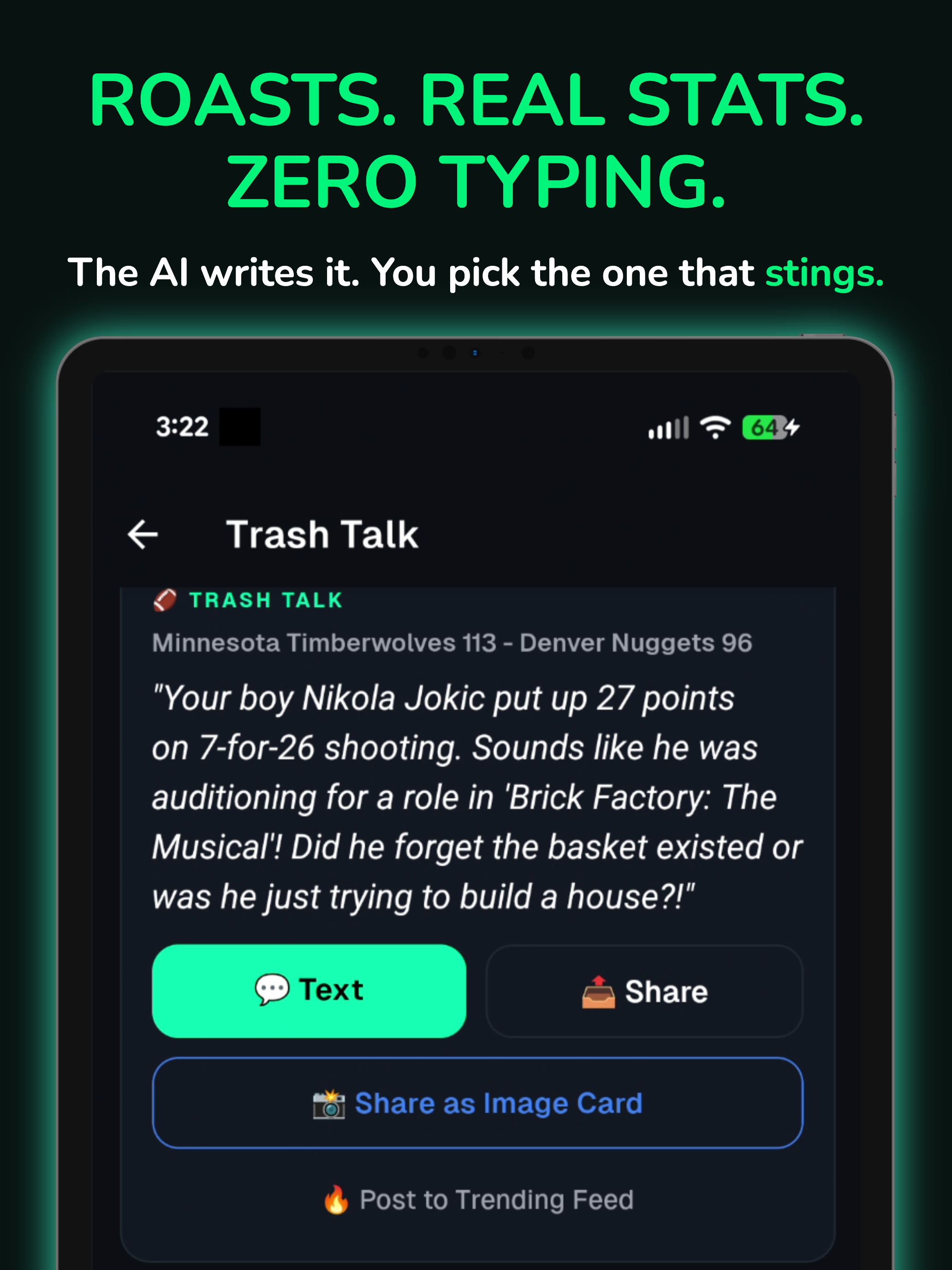 Trash Talk: AI Sports Roasts