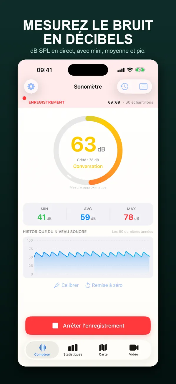 Screenshot #1 pour sonomètre | dB Level