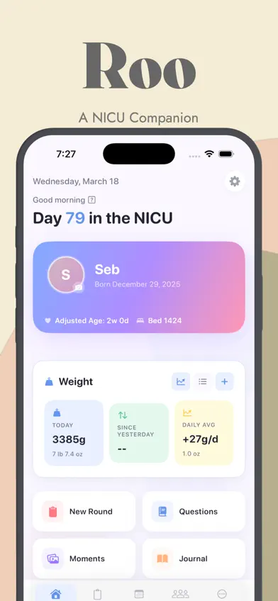 Roo: A NICU Companion App screenshot 1