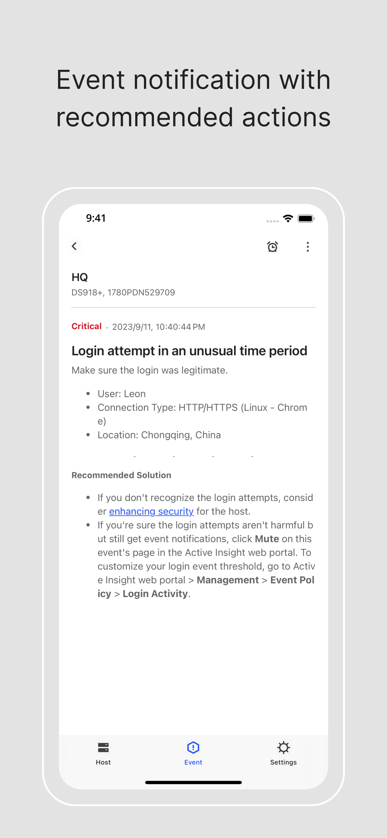 Synology Active Insight