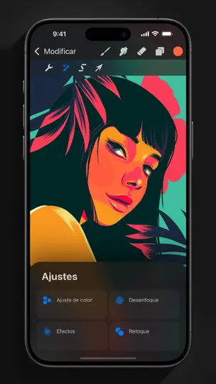 Captura de pantalla de Procreate Pocket en iPhone 3