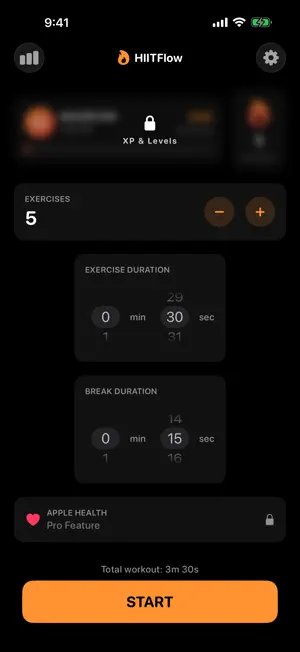 HIITFlow: Level Up Workouts screenshot 1