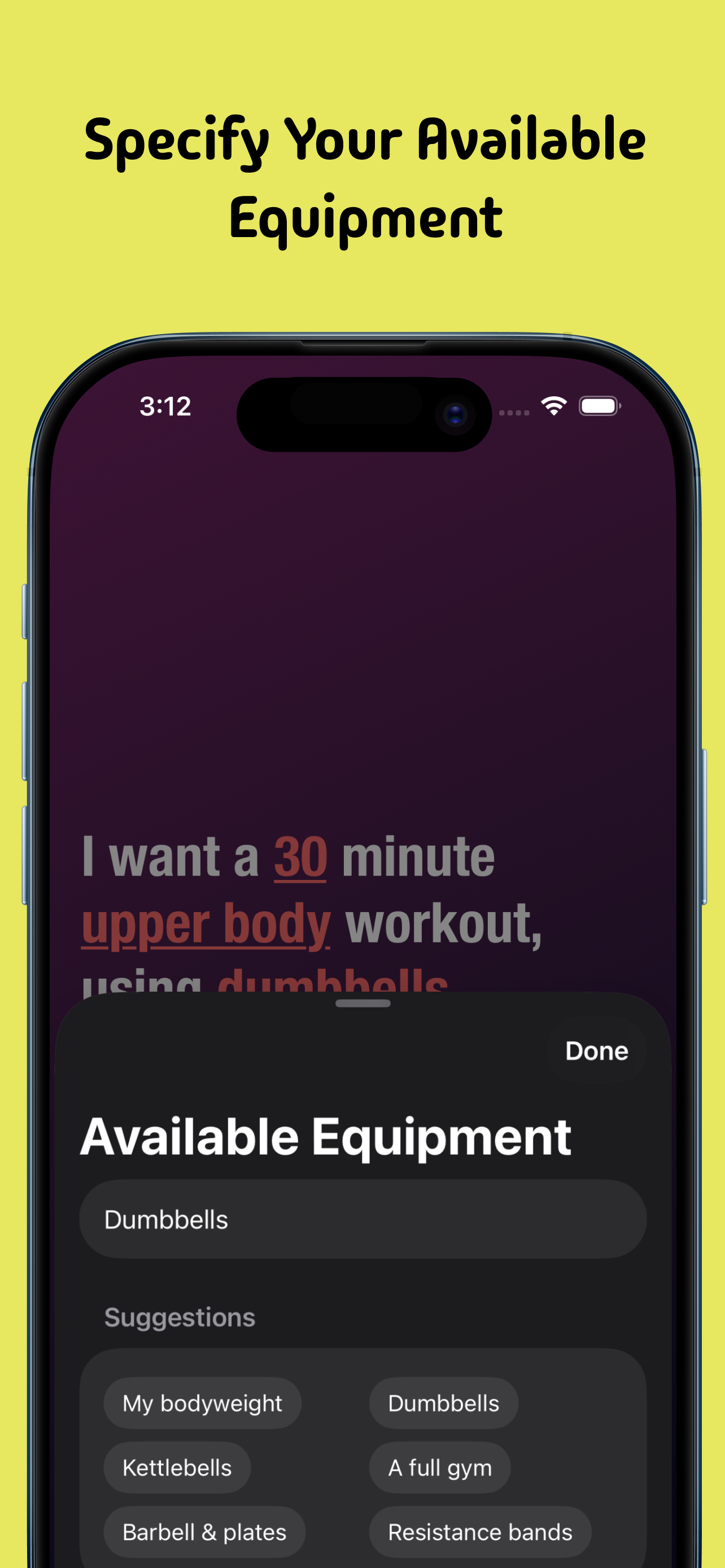 InstaSet: AI Workout Generator