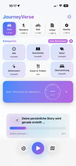 Screenshot von JourneyVerse auf dem iPhone 2