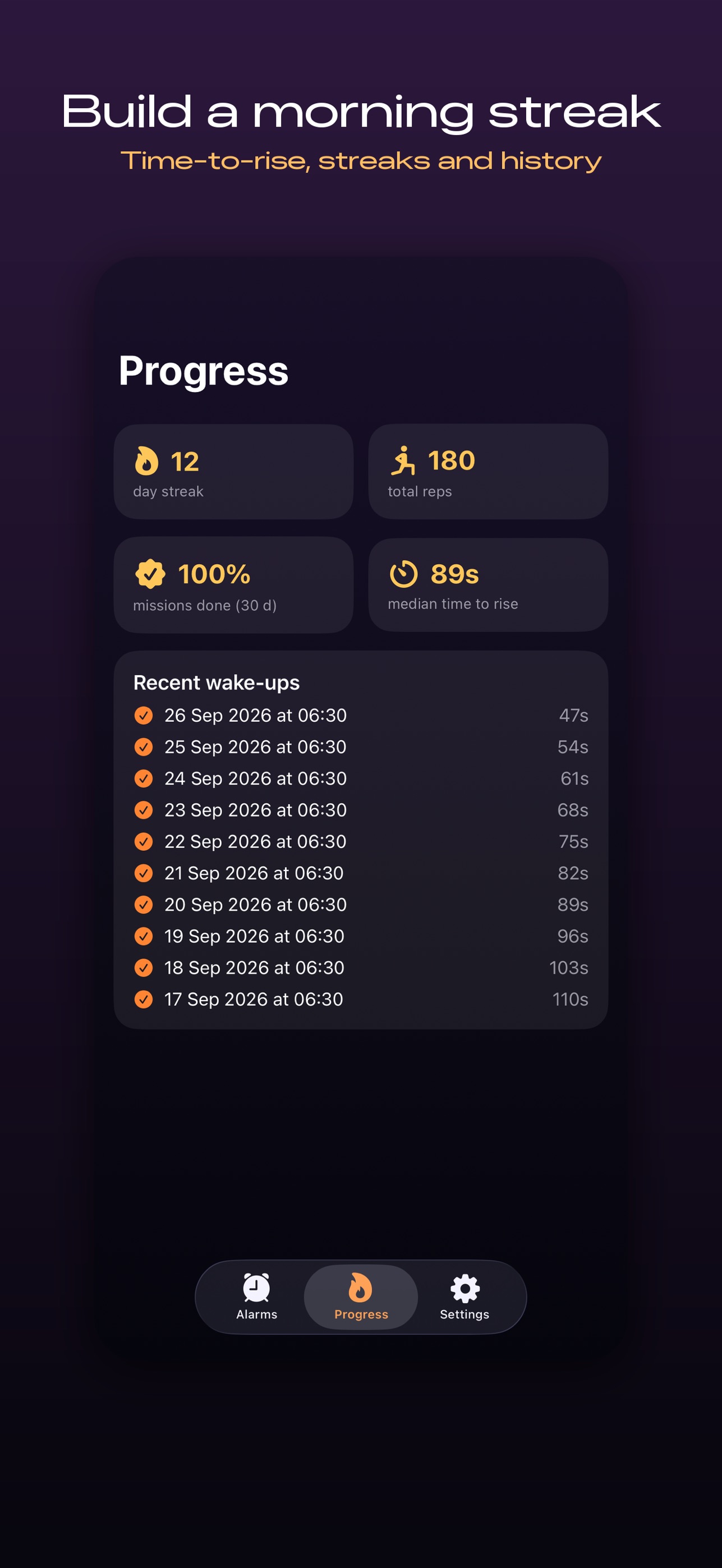 Screenshot 3 of RiseRep: Push-up Alarm Clock