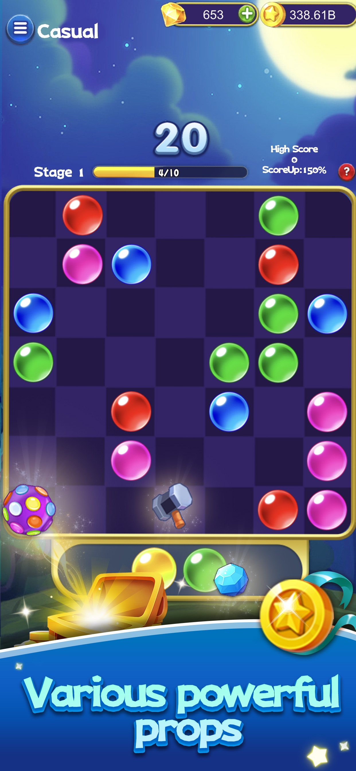 Color Balls Line Five