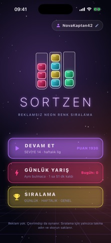Sortzen: Neon Colour Sort screenshot 1