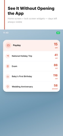 Days Until Countdown - Widget Screenshot 5 of 5
