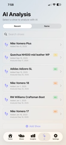 ShoeTrack screenshot