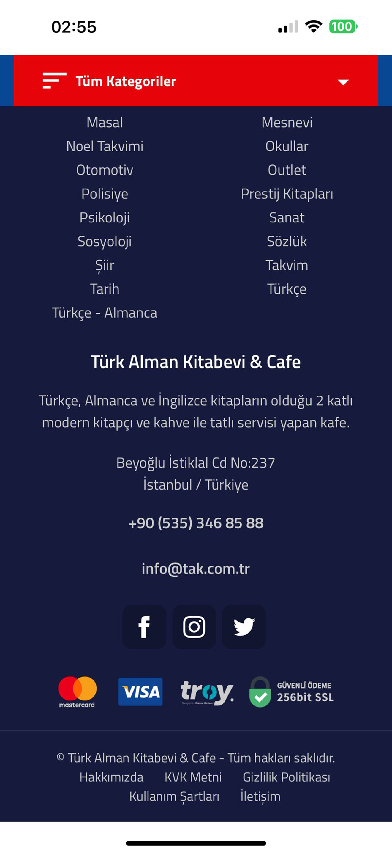 Türk Alman Kitabevi Online screenshot 5