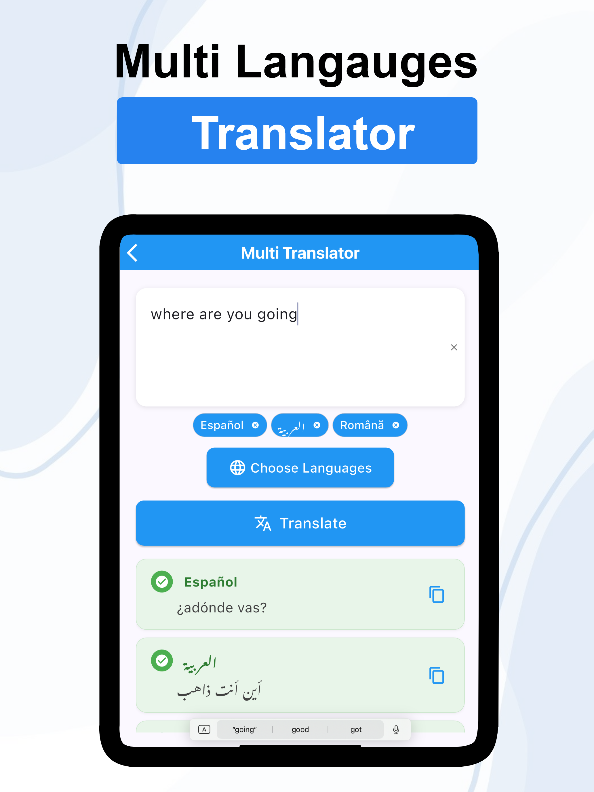 Transcribe Language Translator