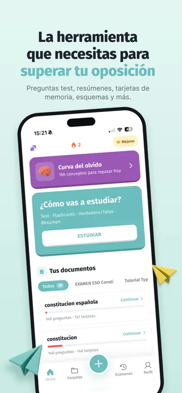 Typed AI: Tests de oposiciones screenshot 1 of 5