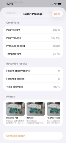 ResinCast Ledger iPhone screenshot