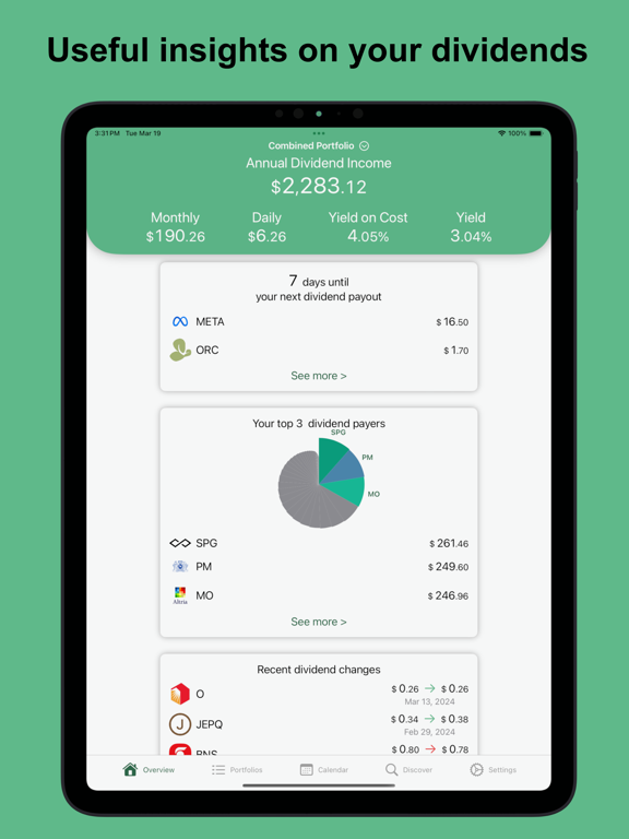 Screenshot #4 pour Dividend Tracker - DivTracker