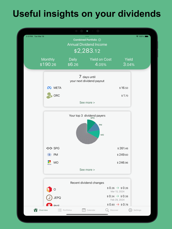 Screenshot #4 pour Dividend Tracker°