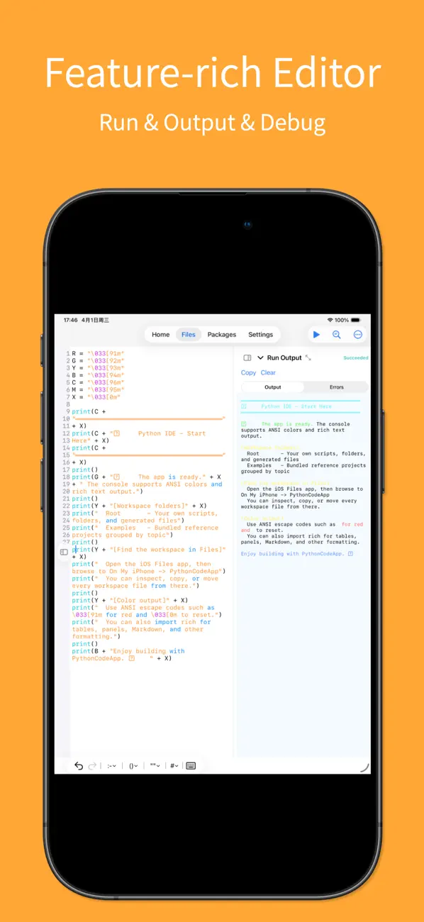 #2. Python Code App - IDE & Editor (iOS) De: 艳 罗