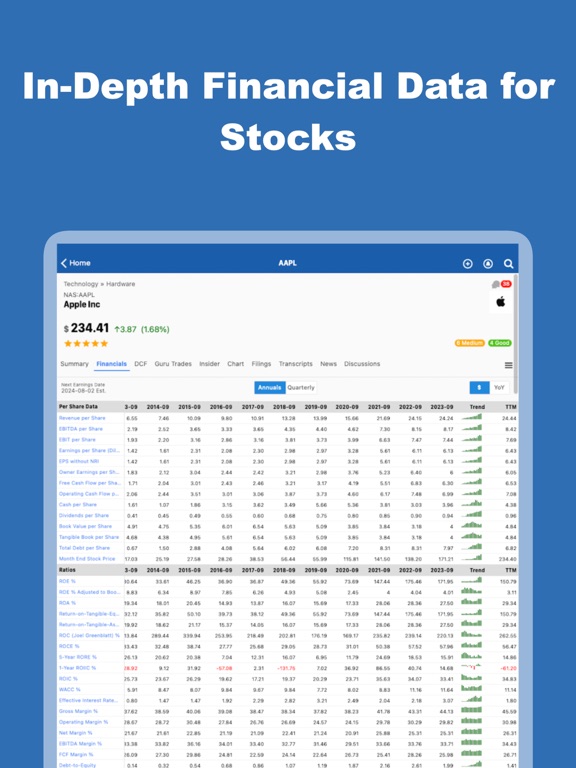 GuruFocus iPad screenshot 5 - Finance app
