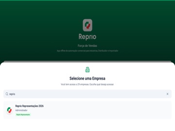 Reprio Força de Vendas iPad screenshot