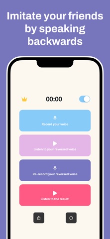 Flip Audio - Reverse Voice iPhone screenshot