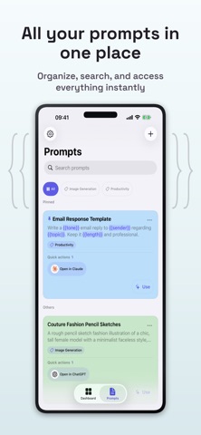 PromptVault AI Prompt Manager Screenshot 1 of 4